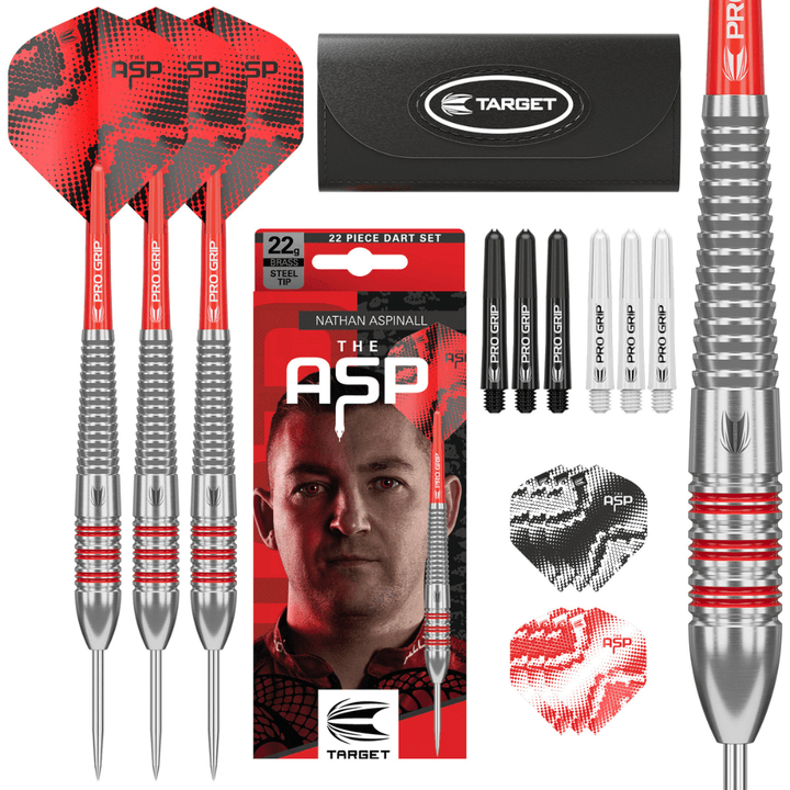 Target Nathan Aspinall Brass Steeldarts Lieferumfang
