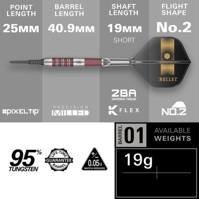 Target Stephen Bunting 95k Softdarts Details