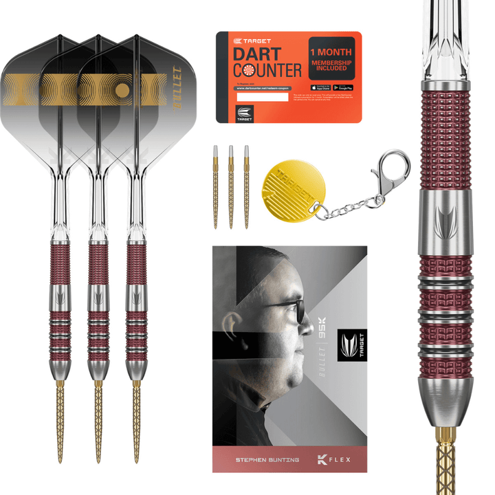 Target Stephen Bunting 95k Swiss Point Steeldarts Inhalt