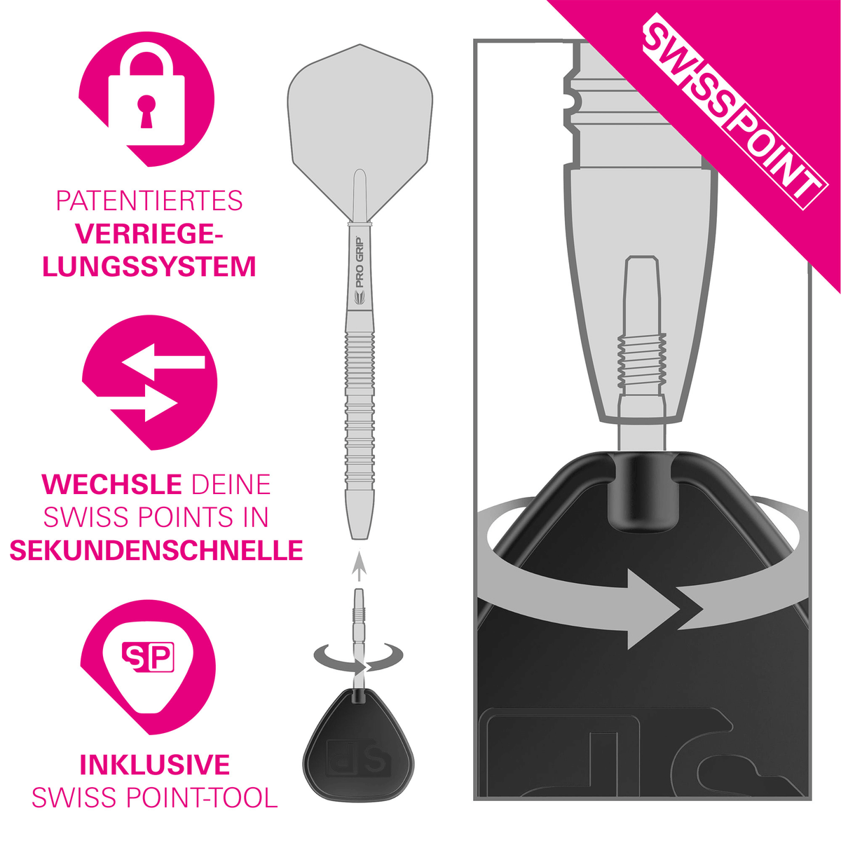 Target Swiss Point FLT Spitzen - Gold Details Swiss Point