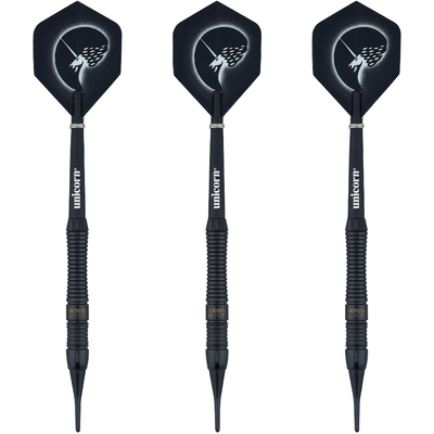 Unicorn Core Plus Win Black Brass Softdarts Set 