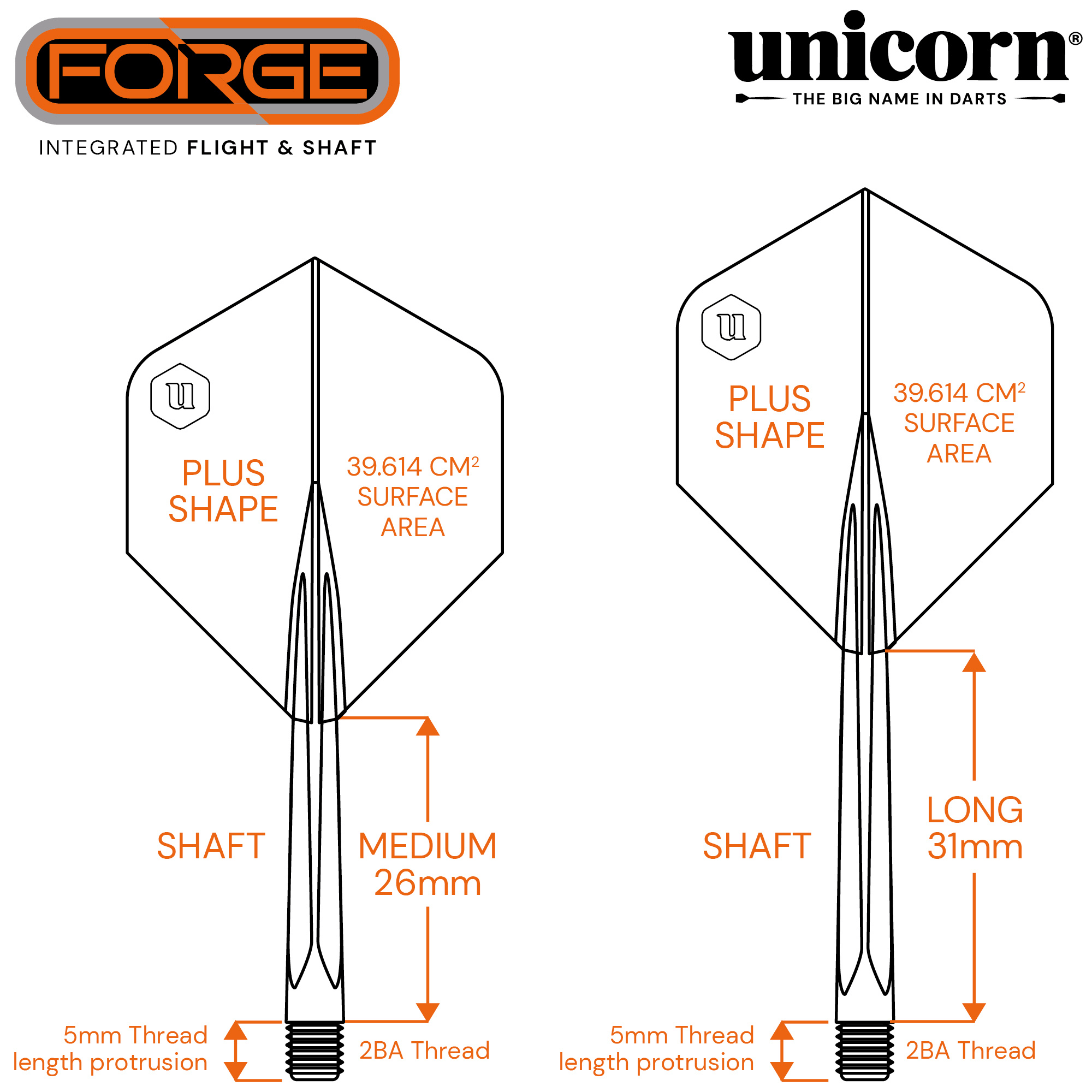 Unicorn Forge Plus Integrated Flight System Black Maße