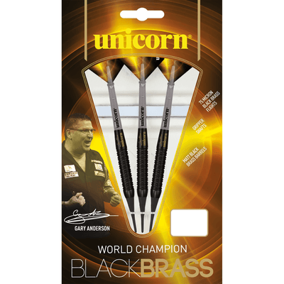 Unicorn Gary Anderson Black Brass Softdarts Packung