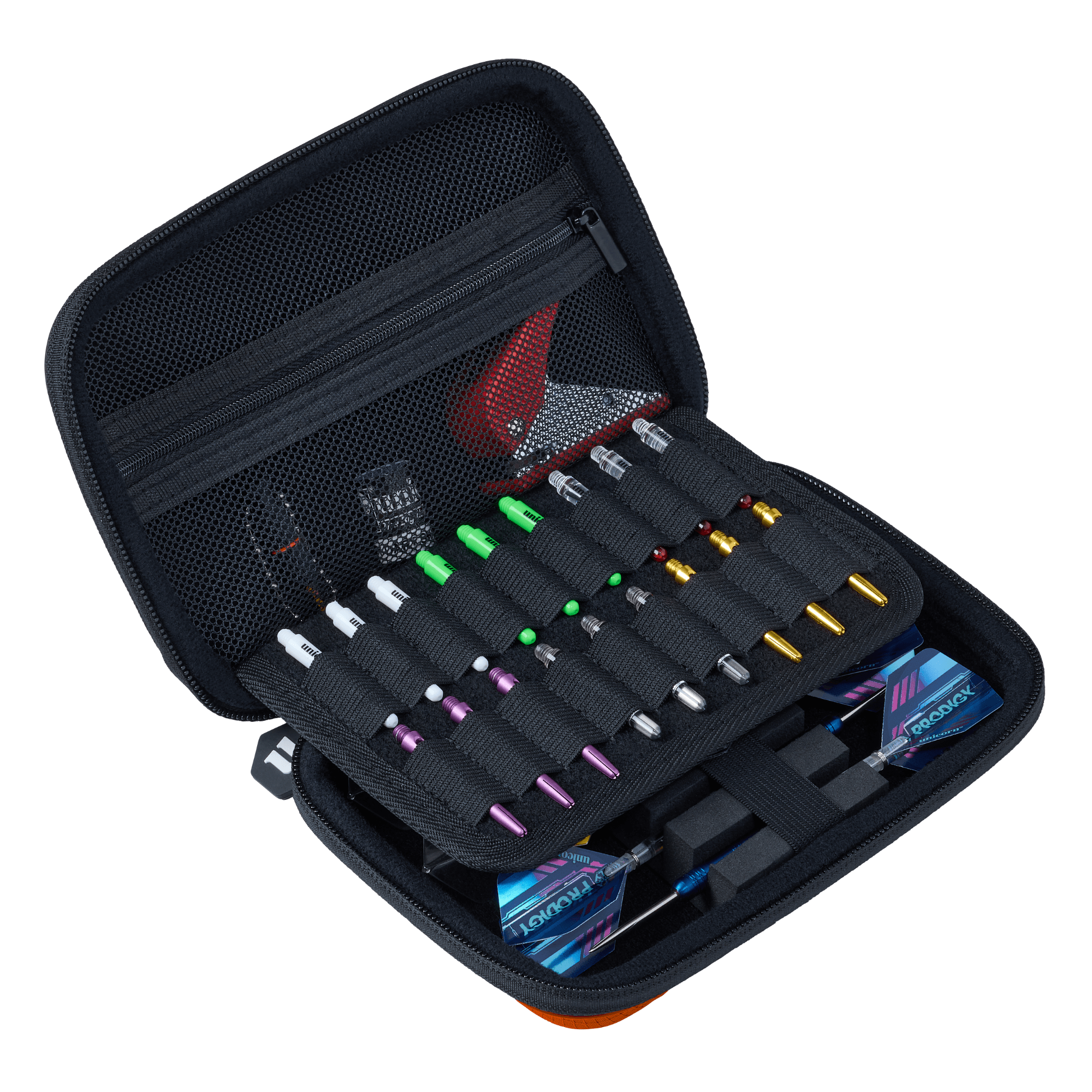 Unicorn Vanguard Dartcase Medium Orange offen 2