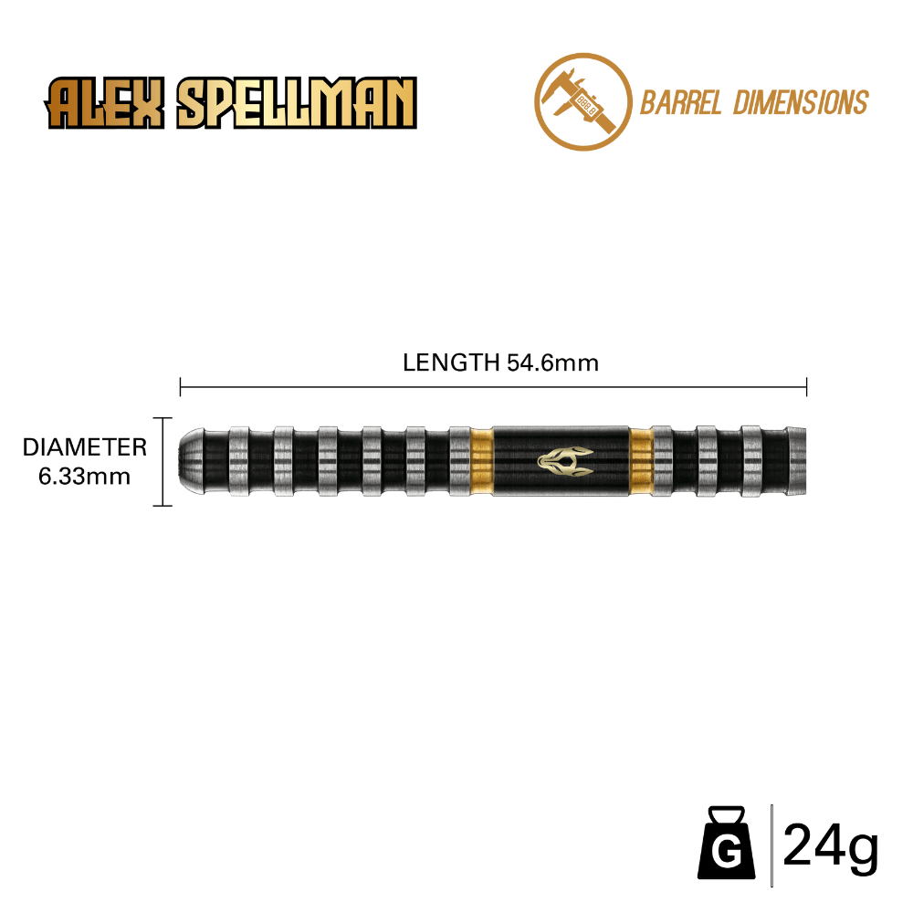 Winmau Alex Spellman Steeldarts Abmessung 2
