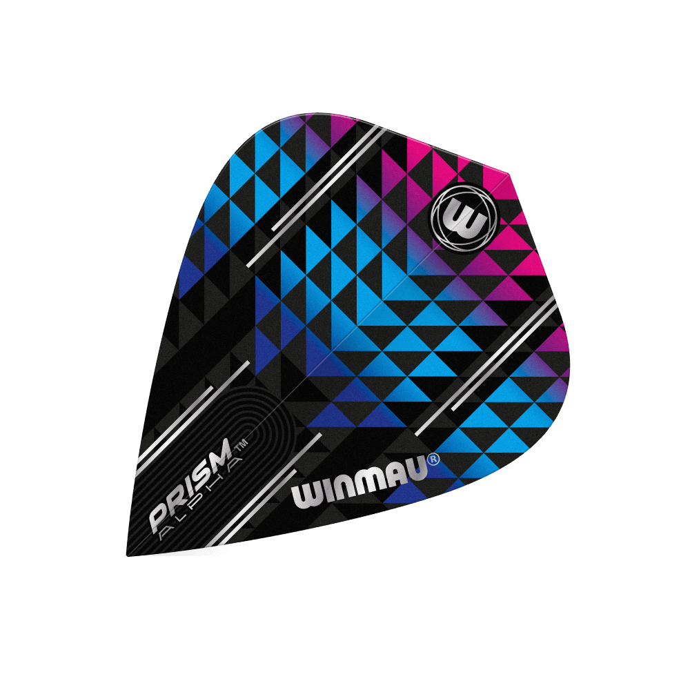 Winmau Alpha Kite Black Blue Purple Flights