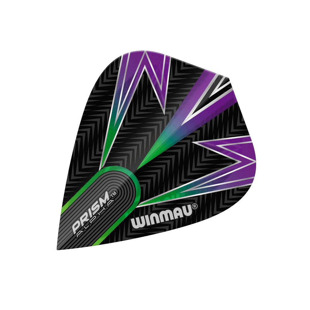 Winmau Alpha Kite Black Green Flights