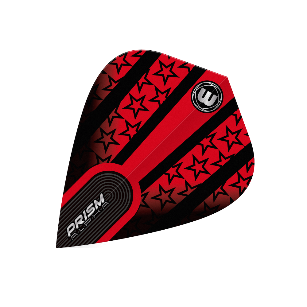 Winmau Alpha Kite Red Black Stars Flights