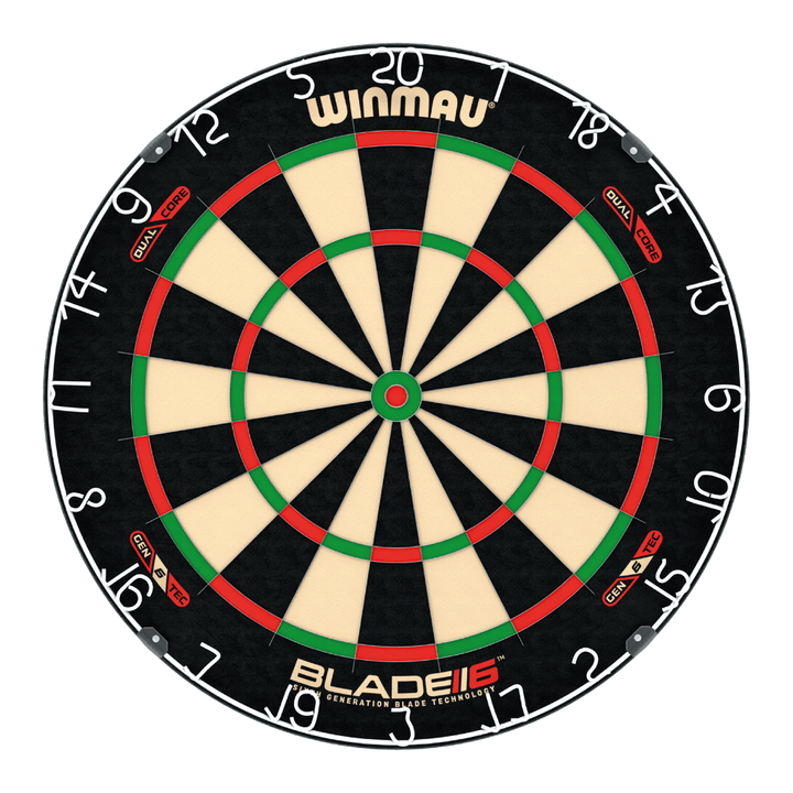 Winmau Dual Core Polaris Set Schwarz Dartscheibe