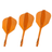 Winmau Fusion Integrated Flight System Small Neon Orange Set