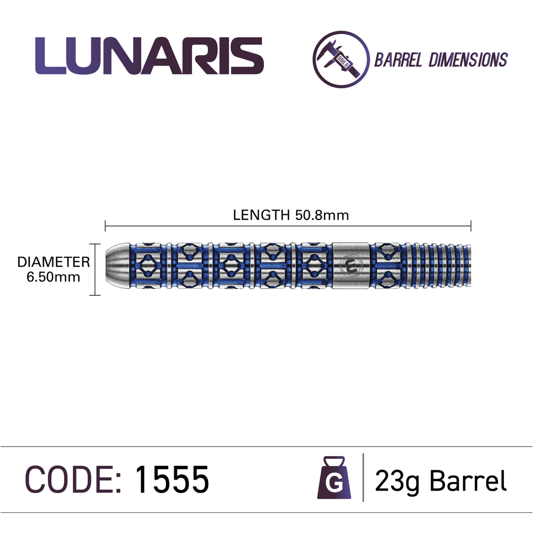 Winmau Lunaris Parallel Switch Point Steeldarts Maße 23g