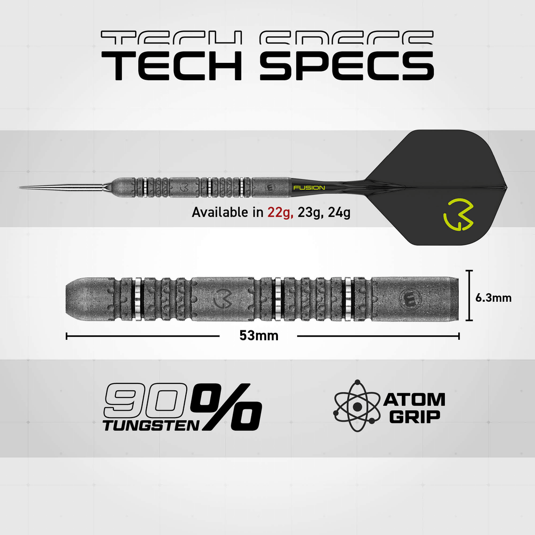 Winmau MVG Signature Edition Switch Point Steeldarts Maße 22g