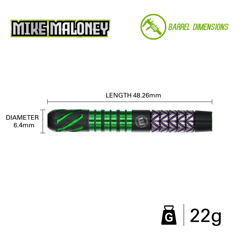 Winmau Mike Maloney Steeldarts Abmessung 1