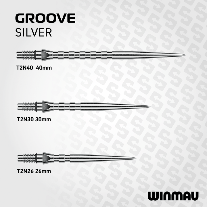 Winmau Switch Point Groove Silver Effect Tip Dimensions