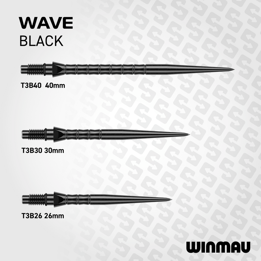 Winmau Switch Point Wave Black Spitzen Größen