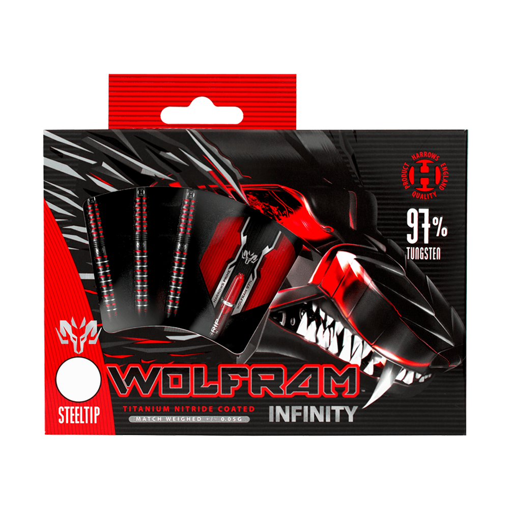 Harrows Wolfram Infinity Steeldarts Verpackung 