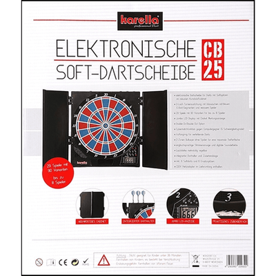 Karella CB 25 E-Dartboard Packung