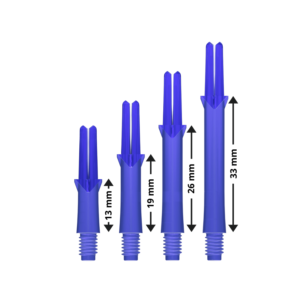 L-Style Locked Straight L-Shafts Blau Maße