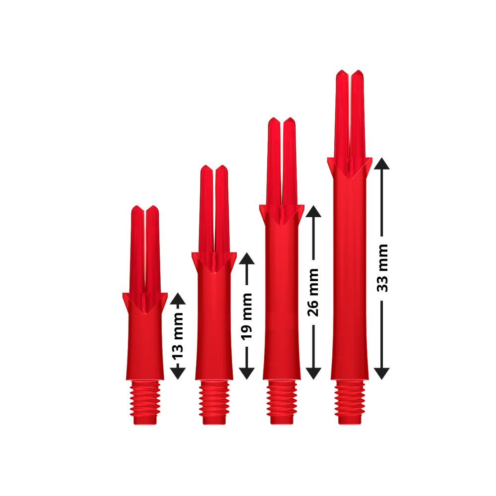 L-Style Locked Straight L-Shafts Rot Maße