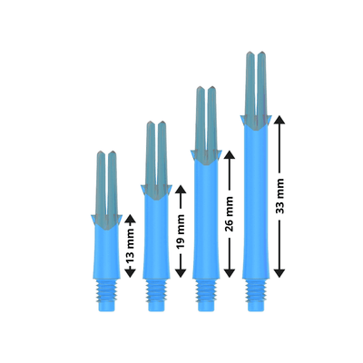 L-Style Locked Straight L-Shafts Transparent/Blau Maße