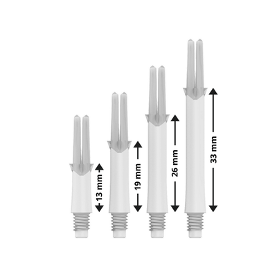 L-Style Locked Straight L-Shafts Weiß Maße