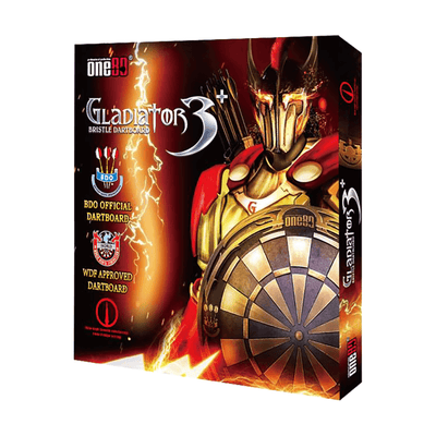 One80 Gladiator 3 Plus Dartboard Verpackung - Dartgarage.at