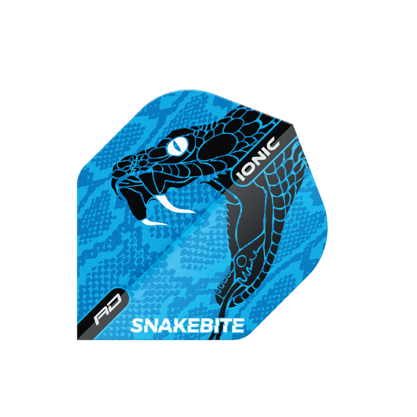 Red Dragon Hardcore Ionic Snakebite Head Flights Blau 