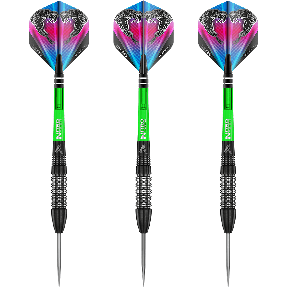 Red Dragon Peter Wright Black Strike Steeldarts Set