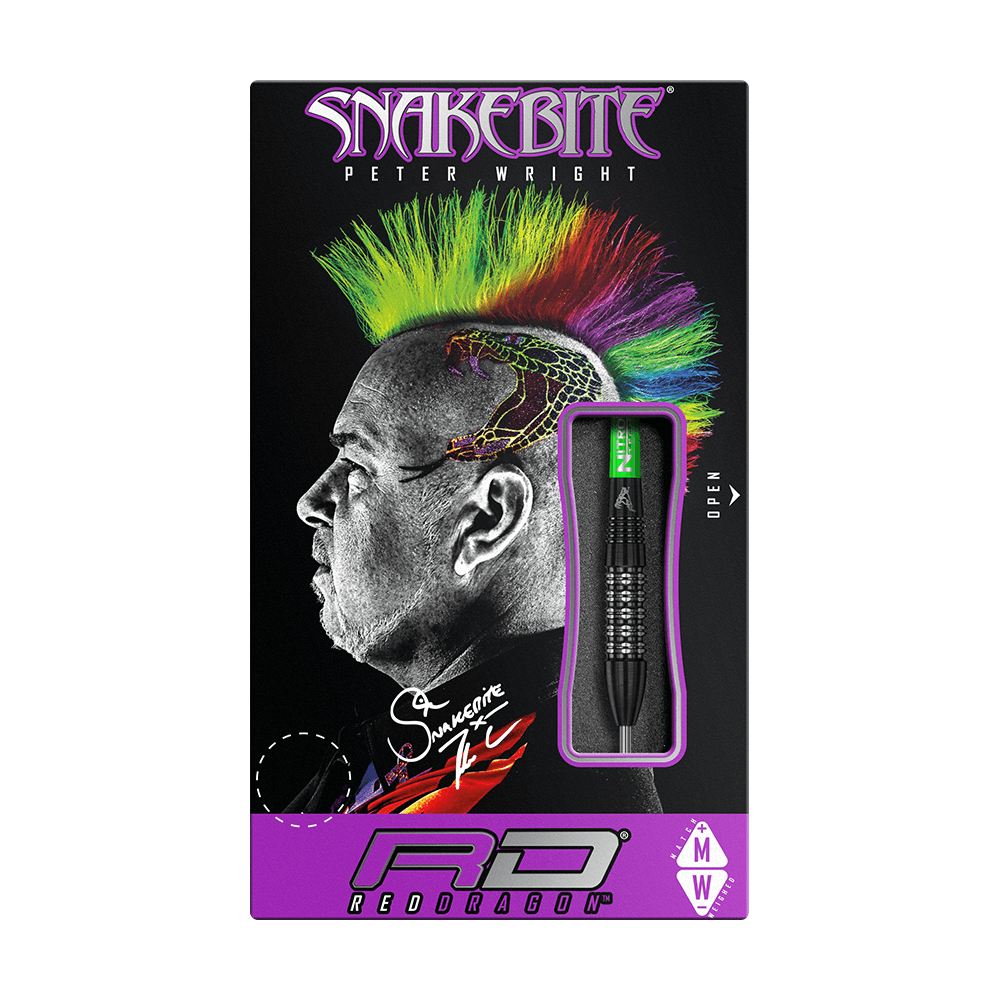 Red Dragon Peter Wright Black Strike Steeldarts Verpackung 