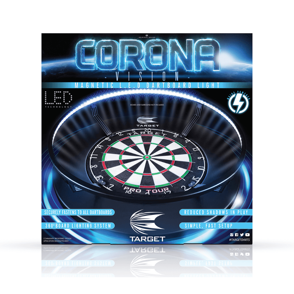 Target Corona Vision LED Dartboard Beleuchtung Verpackung 