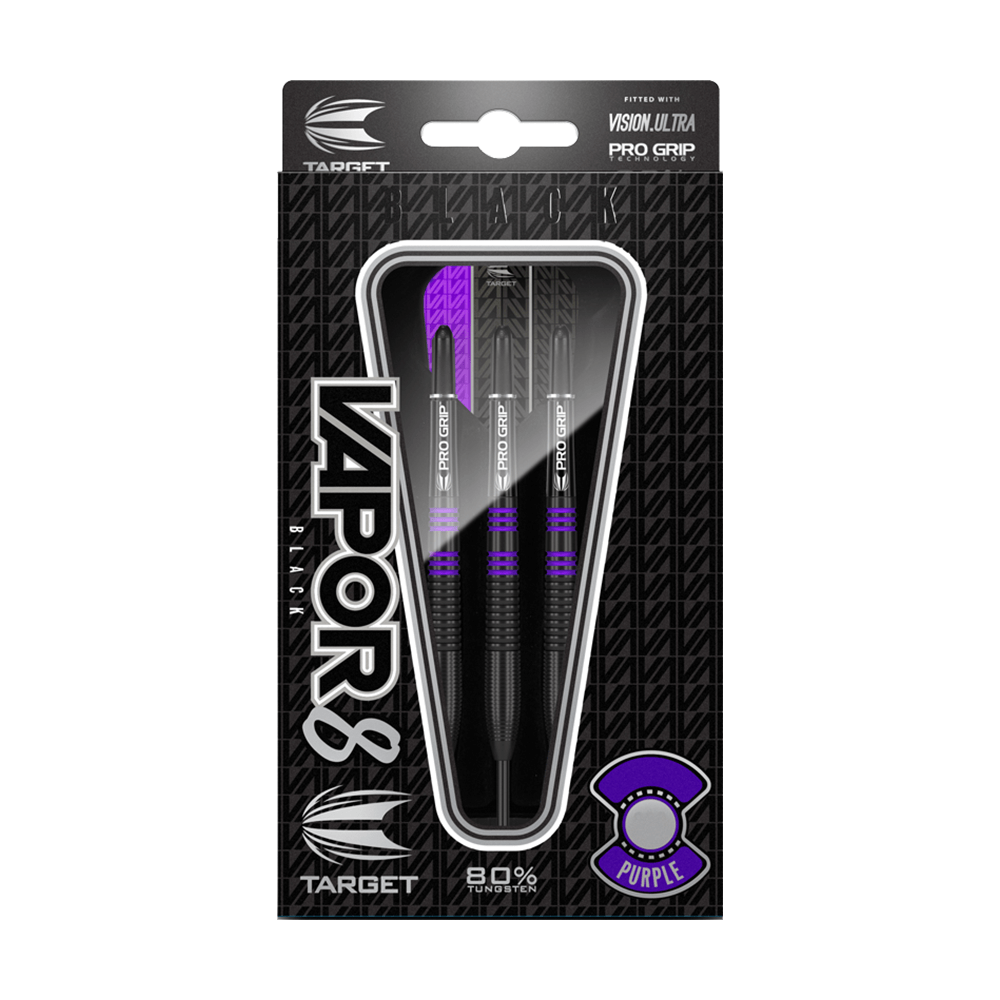 Target Vapor8 Purple Steeldarts Verpackung 