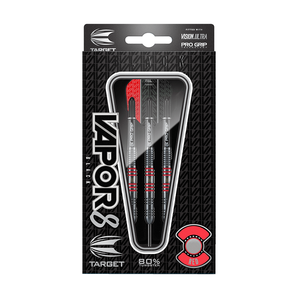 Target Vapor8 Red Steeldarts Verpackung 