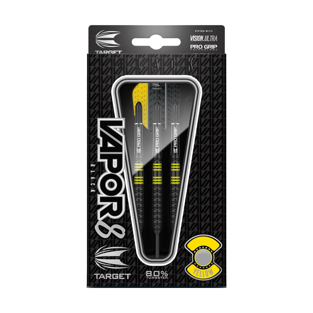 Target Vapor8 Yellow Steeldarts Verpackung 